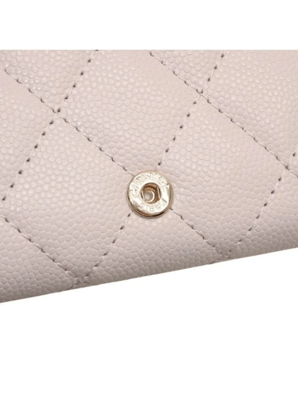 Chanel Classic Small Flap Wallet Base CC Logo Caviar Leather Pink